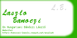 laszlo banoczi business card
