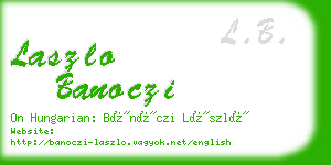 laszlo banoczi business card